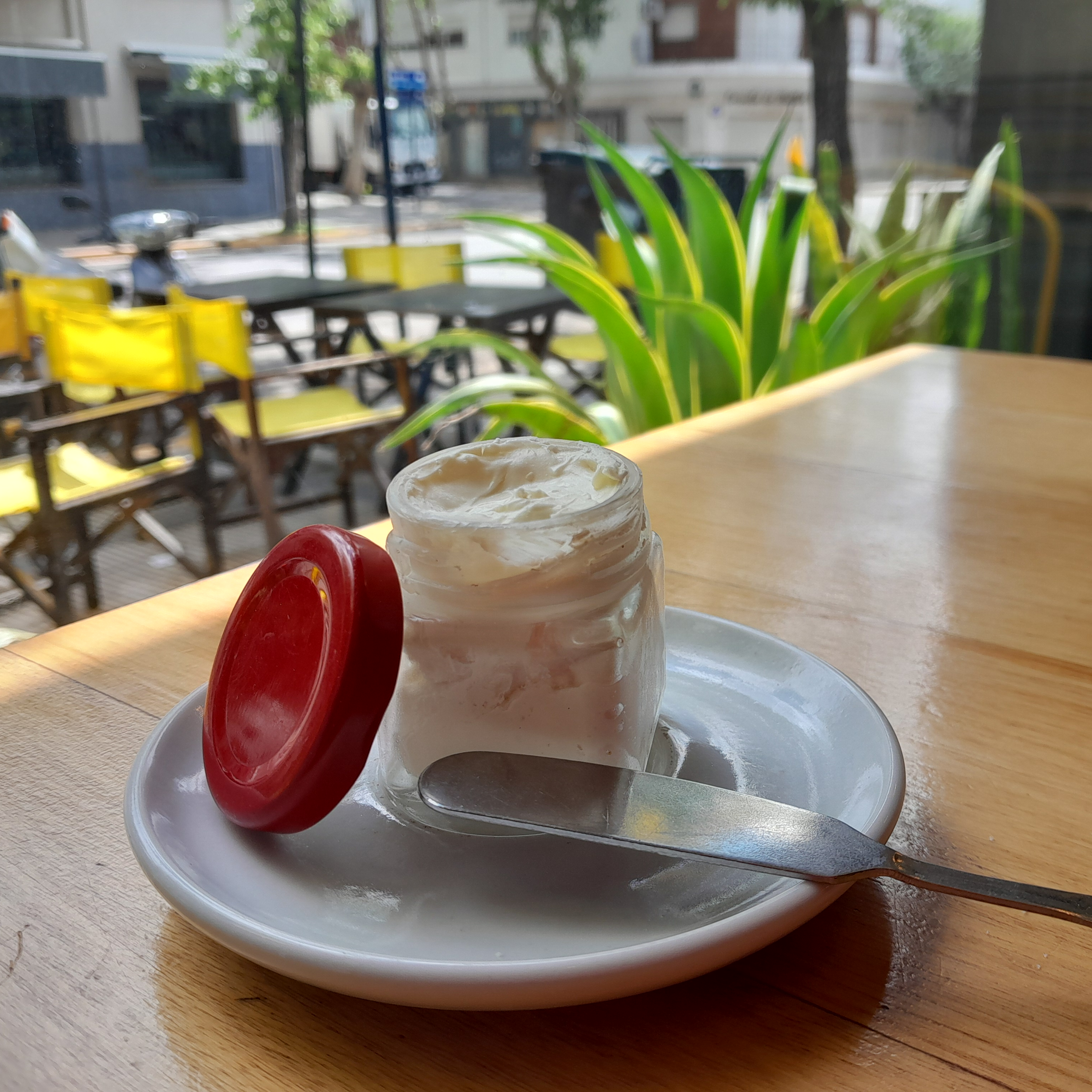 Cazuela de queso crema.