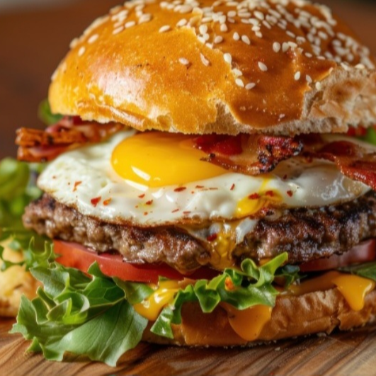 hamburguesa Amor amarillo.