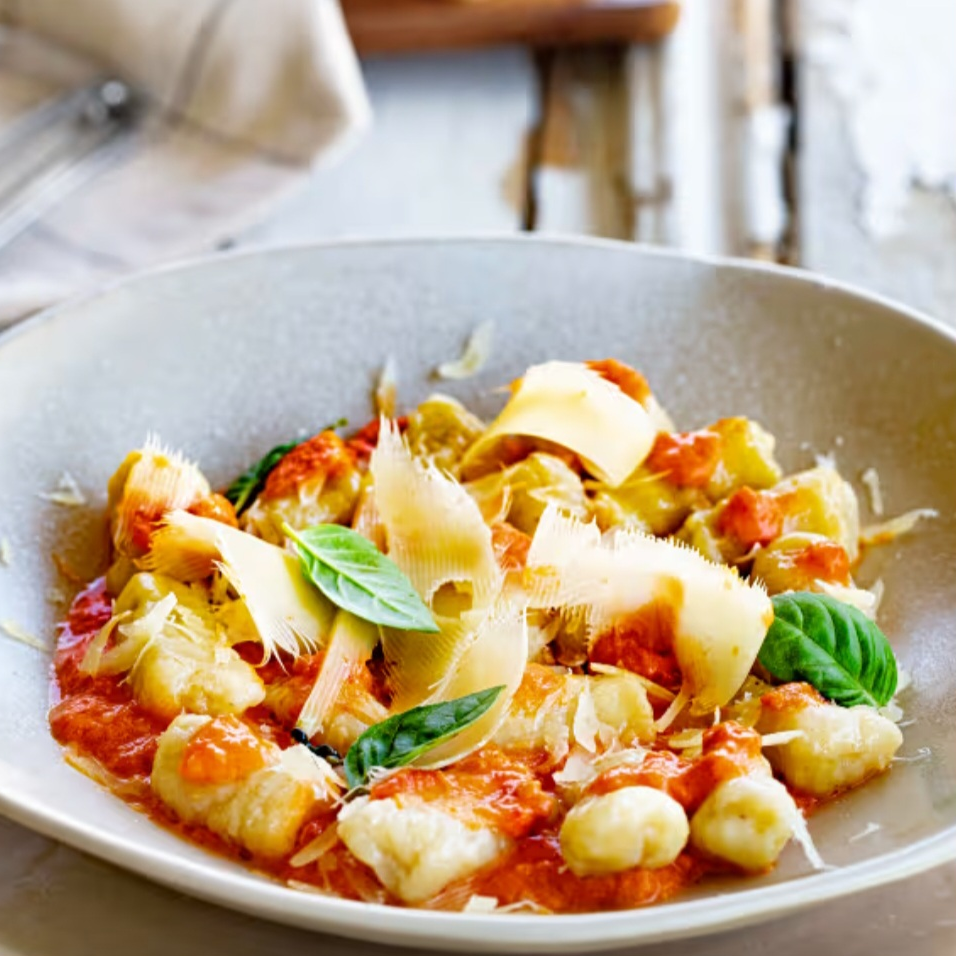 Ñoquis multisabores. Elaboración de la casa.