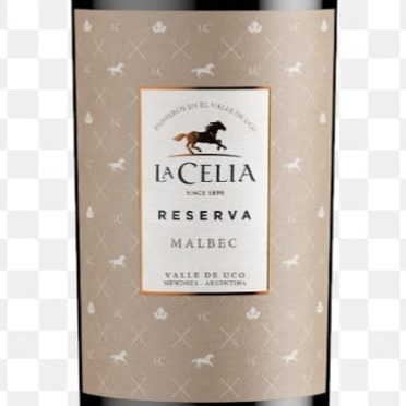 Vino La Celia Malbec.